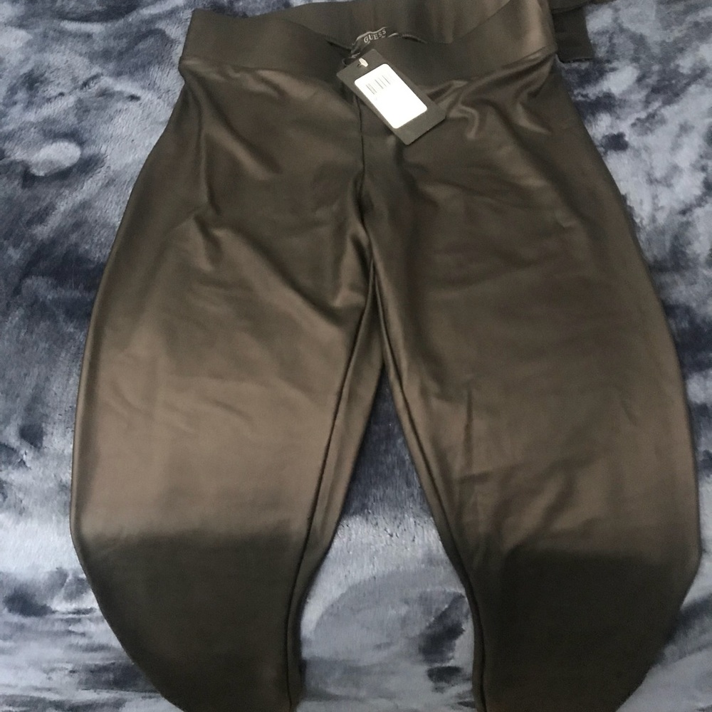 Black Guess leather leggings